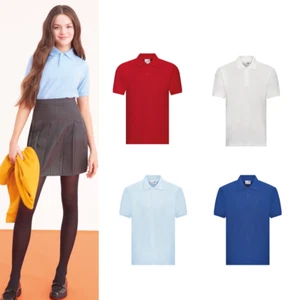 AWDis Academy Polo AC004 - Short Sleeves Schoolwear Shirt - Picture 1 of 16