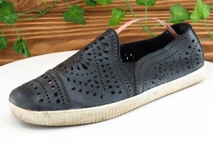 Earth Women Sz 8 M Black Flats Leather Shoes - Picture 1 of 7