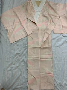Kimono japonés naga juban.blanco rosa.jubano.seda100%. - Imagen 1 de 4