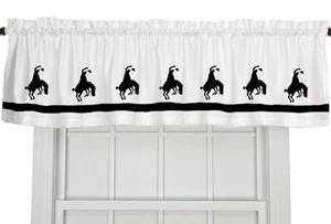 Rodeo Horse Bucking Bronco Window Valance choice of colors and design - Picture 1 of 11