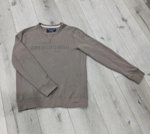 Abercrombie & Fitch Men's Tan Taupe Sweatshirt Sweater Pullover Top  - XS - Picture 1 of 6