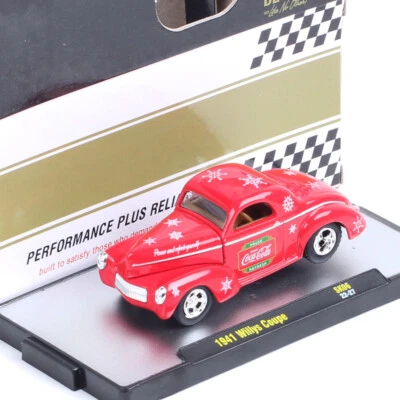 1/64 Scale 1941 Willys Coupe Gasser Diecast Car Model Jeep Toy Sprite CocaCola - Image 1 of 2