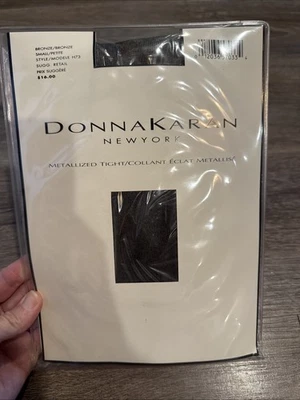 Medias Donna Karan Bronce Metalizadas Nuevas Talla Pequeña Foto 1 de 4