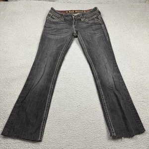 Jeans Rock Revival donna 28 (32x31) denim nero Gwen facile bootcut - Foto 1 di 14