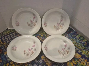 4er Set Mitterteich Bavaria Germany China Wildblumen Schalen 9" - Bild 1 von 4