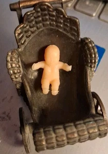 Lot Of 5 Durham Miniatures Furniture Dollhouse Baby carriage WITH BABY - Picture 1 of 9