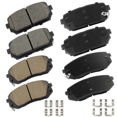 Front Rear Ceramic Brake Pad Kit For 2007 2008- 2012 Kia Rondo 2.4L 2.7L V6 Foto 1 de 4