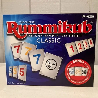RUMMIKUB CLASSIC BONUS EDITION Game Includes 3 new Joker Tiles FREE SHIP - Image 1 of 4