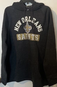 Ropa del equipo de la NFL para hombre New Orleans Saints Sherpa sudadera con capucha carbón talla XL- NUEVO SIN ETIQUETAS - Imagen 1 de 5