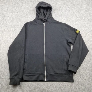 Barbour Hoodie Mens Large Black Jumper Sweatshirt Arm Badge Mod Hoody England - Picture 1 of 10