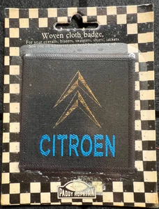 PADDY HOPKIRK CITROEN WOVEN CLOTH BADGE FOR YOUR OVERALLS VINTAGE SEALED ON CARD - Picture 1 of 5