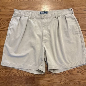 Polo Ralph Lauren Andrew De Colección Corto Plisado Caqui Talla 40 Clásico Chino - Imagen 1 de 9