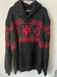 Polo Ralph Lauren Fair Isle schwerer Baumwollpullover mit Schalkragen Herren 2XLT - Bild 1 von 7