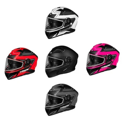 Casco integral Castle X para adultos DOT moto de nieve ATV UTV protector de doble lente CX390 Foto 1 de 2