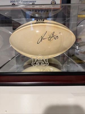 Fútbol americano autografiado firmado por Ronnie Brown Auburn Tigers con estuche Foto 1 de 2