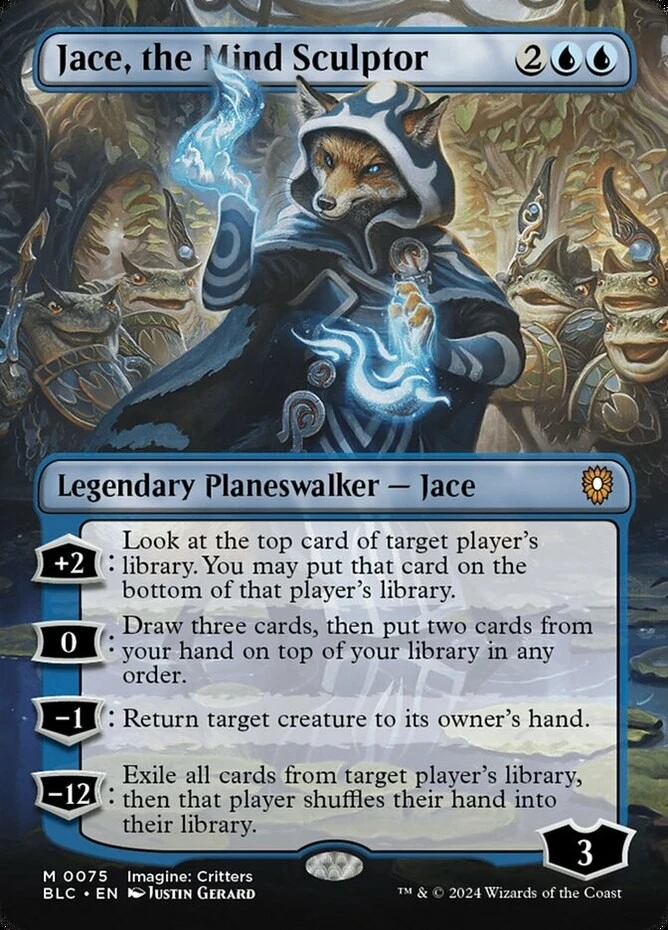 Jace, the Mind Sculptor - Foil - Borderless Commander Bloomburrow Magic mtg LP - Image 1 of 1