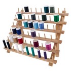 Premium Beechwood 60-Spool Sewing & Embroidery Thread Rack Stand