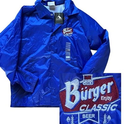 Куртка Cincinnati Beer - куртка Burger Beer Coaches, нейлоновая с защелками, с подкладкой НОВАЯ - Изображение 1 из 4