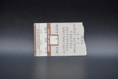 Boleto de concierto Motley Crue 1984, auditorio Kiel Foto 1 de 2