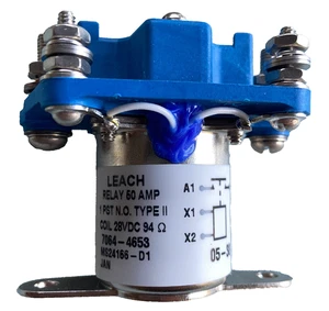 Leach Relay 50 AMP 1 PST N.O. Type II 7064-4653 MS24166-D1 28 Volts Coil Plane - Bild 1 von 13