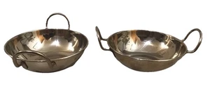 2 x 15CM CURRY Or CHINESE METAL FOOD SERVING BOWLS, DISHES - Picture 1 of 5