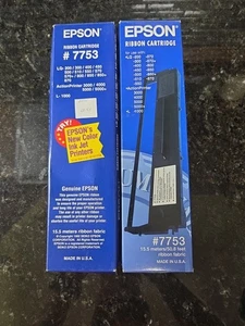 Epson 7753 Cinta Para LQ200 LQ500 LQ570 LQ870 LQ850 Lote De 2 Genuinos NOS - Imagen 1 de 1