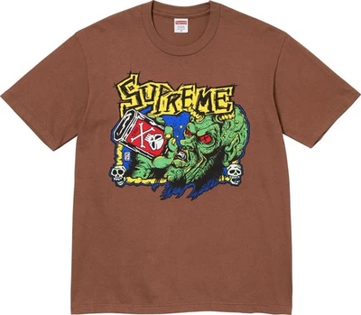 SUPREME FUCKIN BLOWOUT TEE 棕色 T 恤 FW25 Rob Zombie 图形印花 XL 码 — 第 1/4 张图片