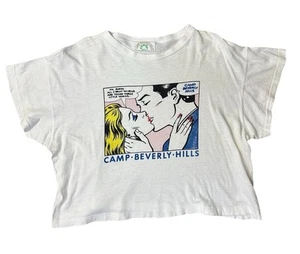 Camp Beverly Hills Women's T-Shirt OSFA Roy Lichtenstein Art Rare Crop Vintage - Picture 1 of 6