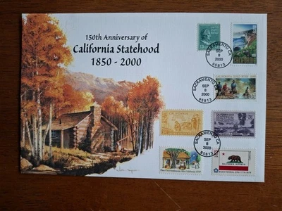 Oversize Multifrank #3438 California Statehood stamp with Fleetwood cachet - Image 1 of 2