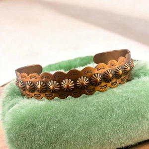 Vintage Southwestern Bell Trading Post Copper Vinta Cuff Bracelet - Picture 1 of 10