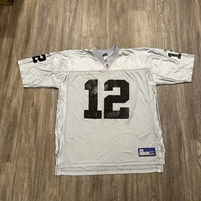 Camiseta de fútbol americano vintage de los Oakland Raiders Rich Gannon Reebok para hombre talla XL #12 NFL Foto 1 de 4
