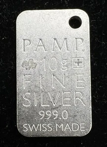 SCARCE PAMP Suisse - Icons - Cobra Skin - Silver Pendant 10g .999 Fine Silver - Picture 1 of 4
