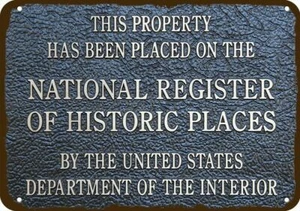 REGISTRO NAZIONALE DEI LUOGHI STORICI look vintage REPLICA DECORATIVA INSEGNA METALLO - Foto 1 di 1