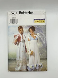 Butterick 2000 Sew Pattern #6631 Regency Bridgerton Dress Jacket Sz 12-14-16 New - Picture 1 of 2