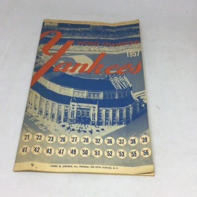 Original 1957 New York Yankees Vs. Washington Senators Program Unused Scorecard - Image 1 of 4