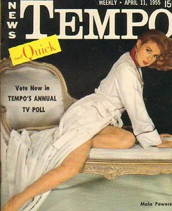 Pocket Magazine--Tempo April 55 cover Mala Powers-----297 - Bild 1 von 1