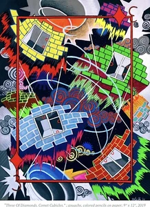 Spielkarten"" Original gerahmtes Kunstwerk von Yulia Kuznetsova - Bild 1 von 5