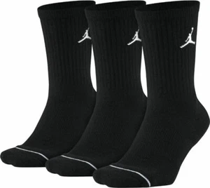 Nike Men's Air Jordan JUMPMAN 3 Pack CREW Socks black L Large SX5545-013 - Picture 1 of 1