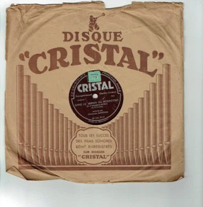 78 RPM 25cm Orchestra CRYSTAL Disc LEAD SOLDIERS - CINDERELLA - CRYSTAL 5018 - Picture 1 of 4