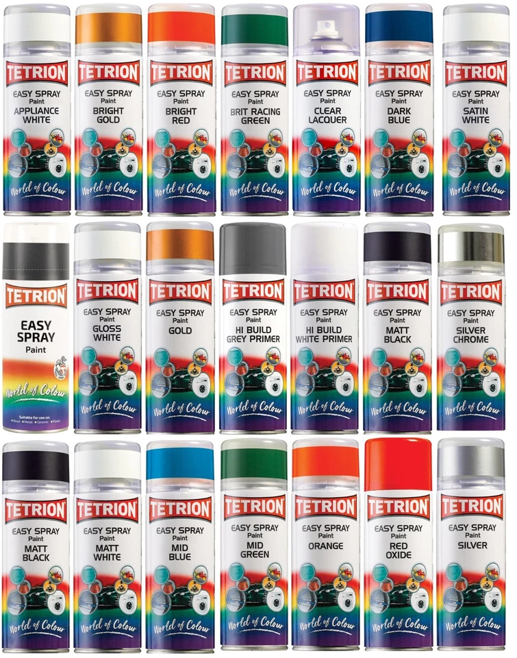 Vibrant All Colour Spray Paint 400ml for Wood Metal Ceramic Plastic Glass Paper - Image 1 of 1