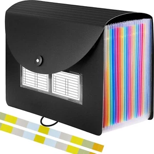24 Pockets Expanding File Folder A4 Accordion Organizer with Blank Labels - Picture 1 of 5