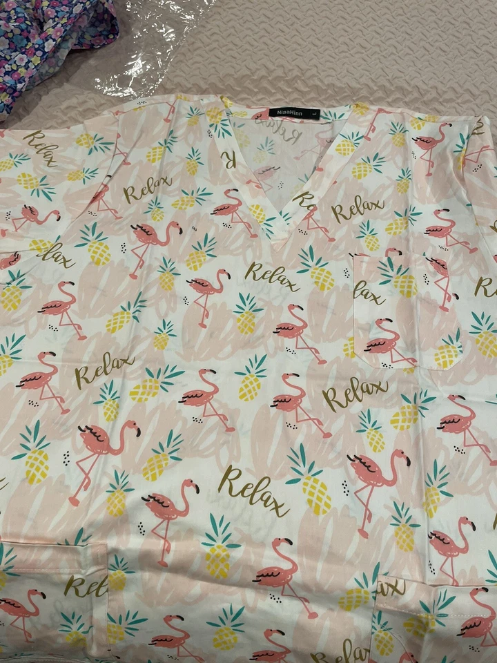 Medgear Women's 12-Pocket Scrub Set with Silver Snap Detail & Contrast Trim 7897 - Image 1 of 1