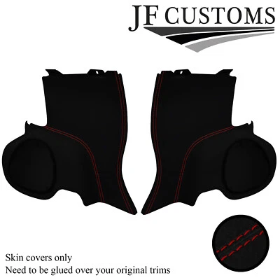 Rot Stich Wildleder 2X Hintere Lautsprecher Panel Rand Abdeckung F�r Corvette C5 - Bild 1 von 4