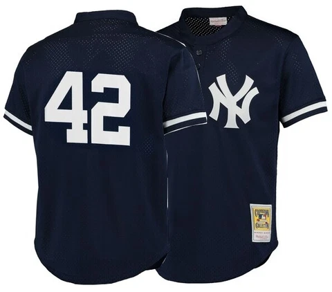 NEW AUTHENTIC COOPERSTOWN COLLECTION YANKEES MARIANO RIVERA 42 BASEBALL JERSEY L Cover