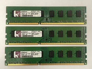 💻 Lot of 3 Kingston 2GB 2Rx8 PC3-10600U 1333MHz DDR3 RAM HP497157-C01-ELDW - Picture 1 of 3