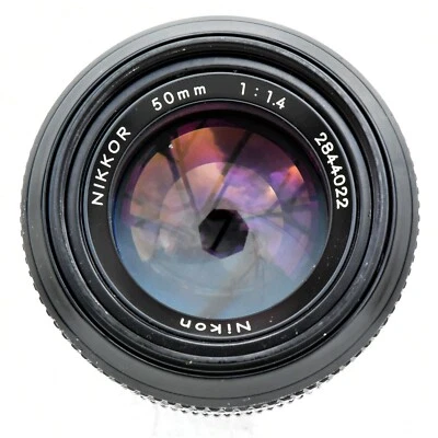 Nikon Nikkor 50mm f1.4 NON-AI Manual Focus lens Exc++++ Tested see test images - Image 1 of 4