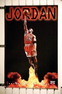 Michael "Air" Jordan "5,4,3,2,1, Blastoff" Vintage 1996 Chicago Bulls Poster NOS - Picture 1 of 1