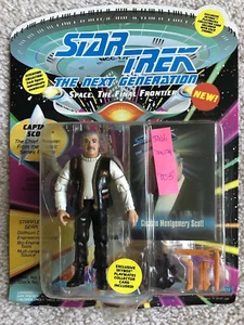 STAR TREK TNG CAPTAIN SCOTT Action Figure Playmates 1993 NOC non come nuovo 103 - Foto 1 di 12