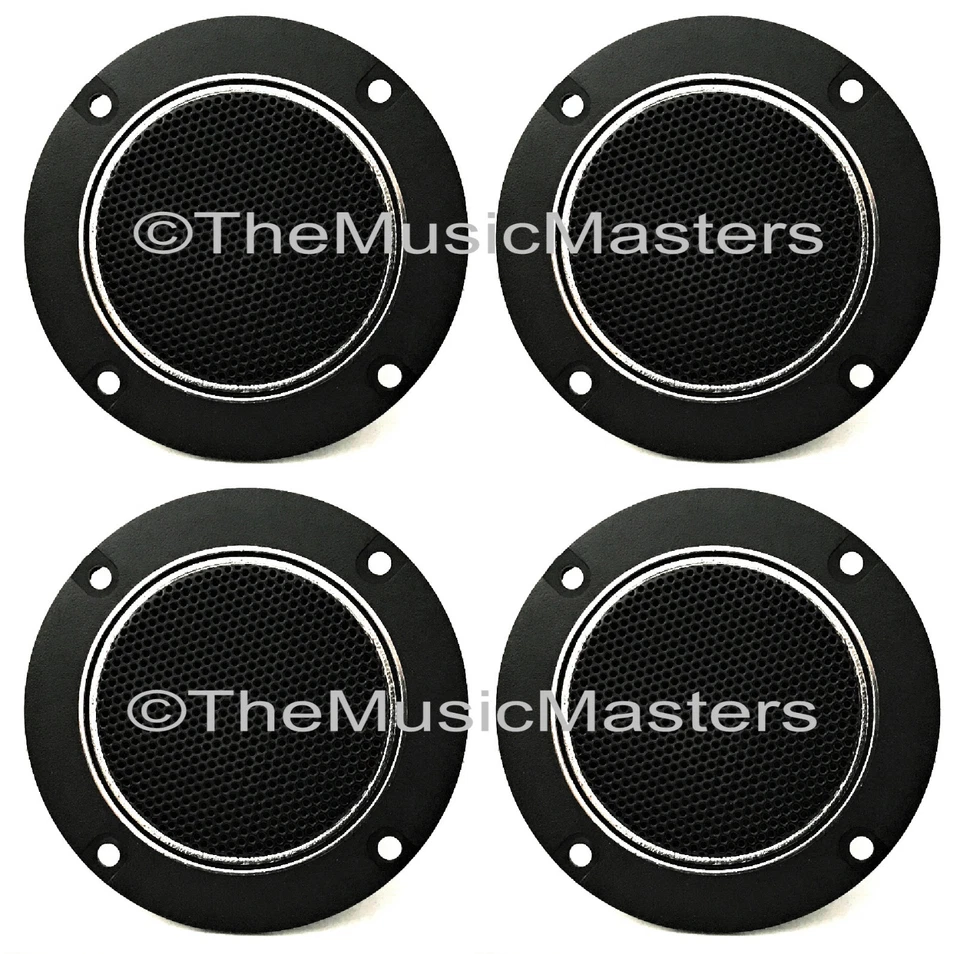 (4) Flush Mount 4" inch Round Super Horn TWEETERS Speakers Car Audio Home Stereo - Image 1 of 4