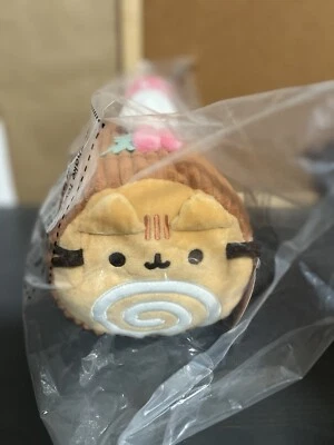 PUSHEEN Shop Exclusive Yule Log Plush Christmas Chocolate Cake With Cream Berry - Image 1 of 4